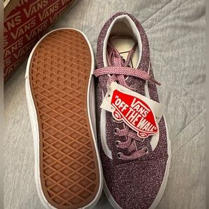 NEW Vans Women’s sparkly pink shoes